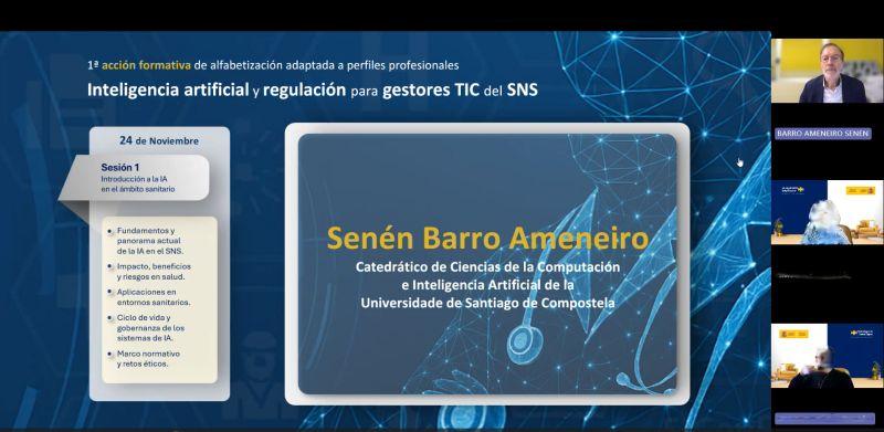 Senén Barro Ameneiro, ha participado en la primera acción formativa de alfabetización en Inteligencia Artificial organizada por la Dirección General de Salud Digital y Sistemas de Información para el Sistema Nacional de Salud Senén Barro Ameneiro, ha participado en la primera acción formativa de alfabetización en Inteligencia Artificial organizada por la Dirección General de Salud Digital y Sistemas de Información para el Sistema Nacional de Salud