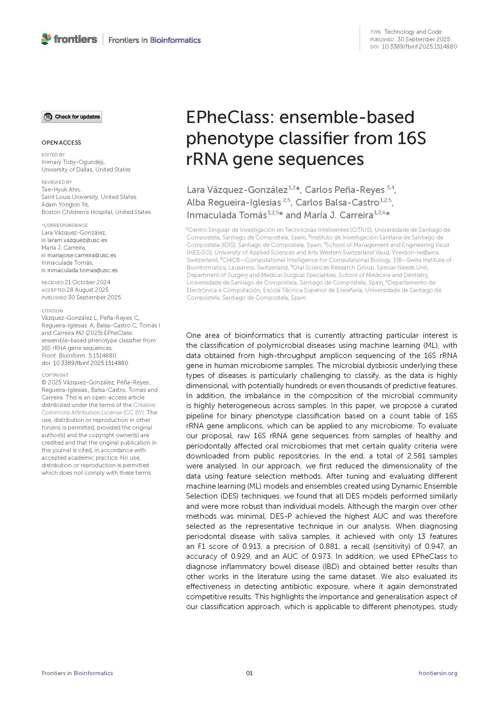 EPheClass: ensemble-based phenotype classifier from 16S rRNA gene sequences